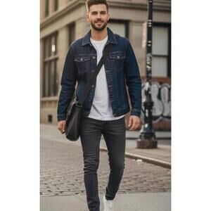 Pull&Bear Classic Blue Denim Jacket size Small